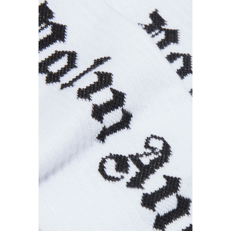 Palm Angels - Palm Angels - Vertical Logo Socks in Cotton White