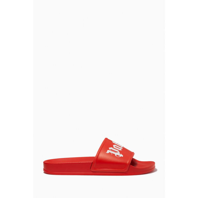 Palm Angels - Logo Slides in PU Red