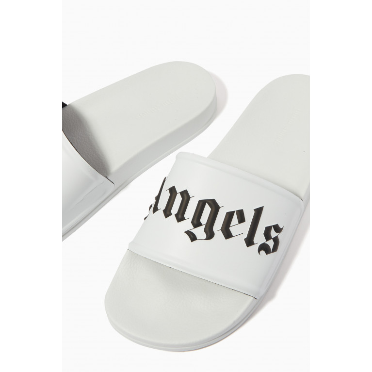 Palm Angels - Logo Slides in PU White