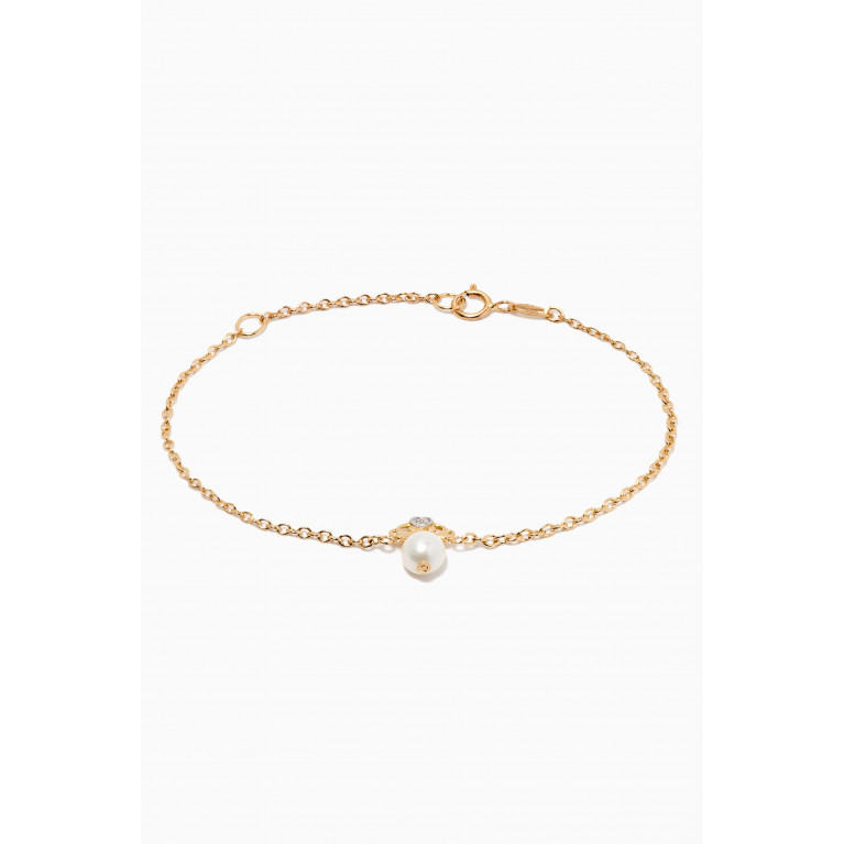 Baby Fitaihi - My Princess Pearl Diamond Bracelet in 18kt Yellow Gold