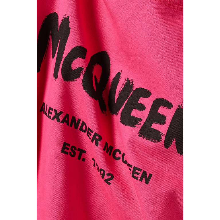Alexander McQueen - McQueen Graffiti Sweatshirt in Cotton Jersey