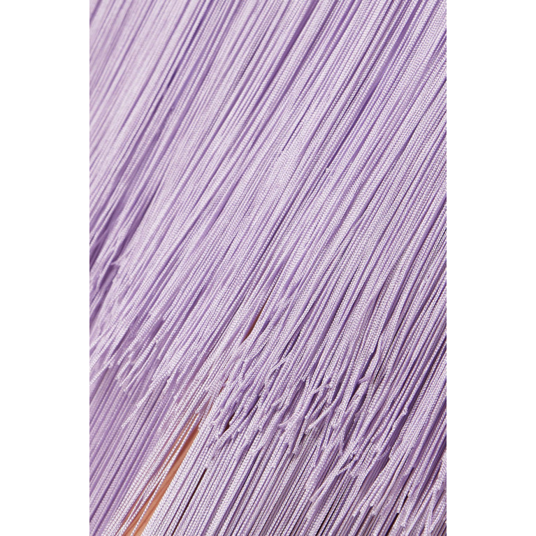 No Pise La Grama - Sol Fringe Skirt in Viscose Purple