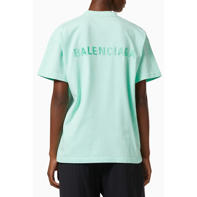 Balenciaga - Logo Medium Fit T-shirt in Organic Vintage Jersey