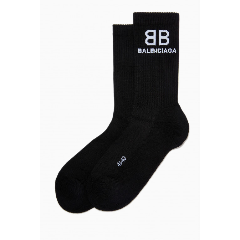 Balenciaga - BB Tennis Socks in Cotton Knit