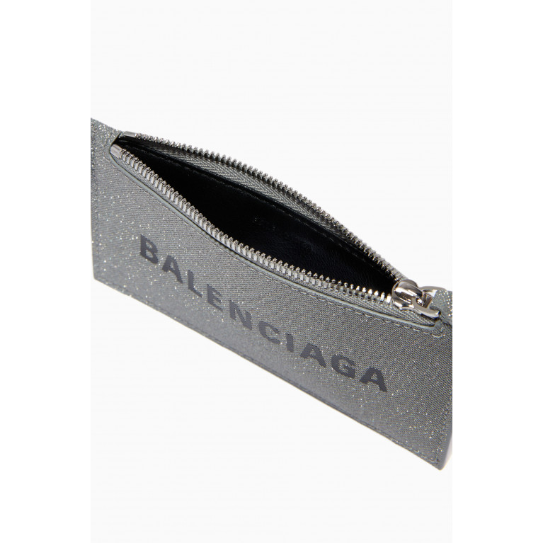 Balenciaga - Cash Card Case on Keyring in Glittery Fabric