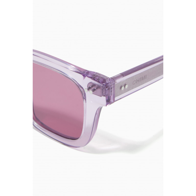 Chimi - 04 Rectangular Sunglasses Purple