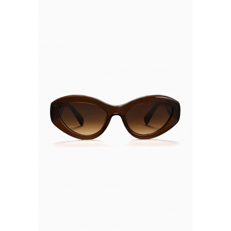 Chimi - 09 Oval Cat-eye Sunglasses Brown