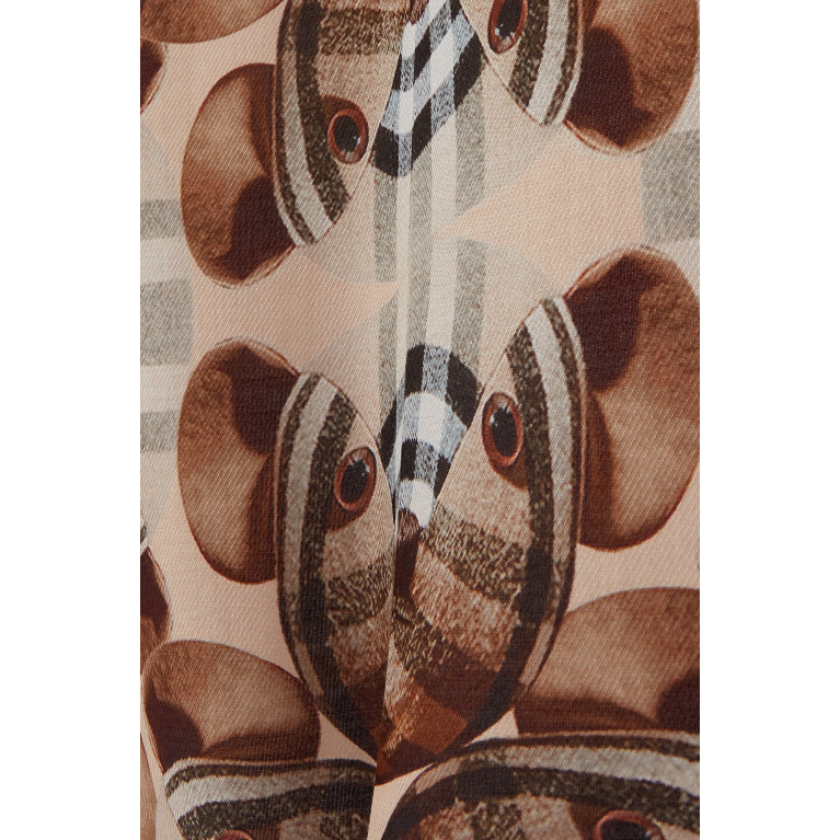 Burberry - Thomas Bear Print Square Scarf in Cotton Silk