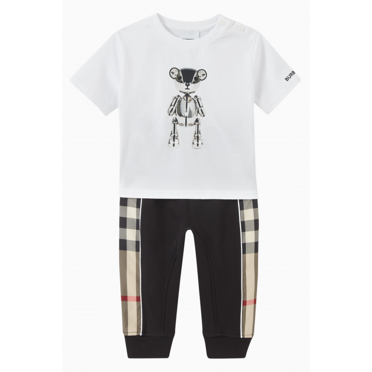 Burberry - Graham Side Checks Joggers in Cotton