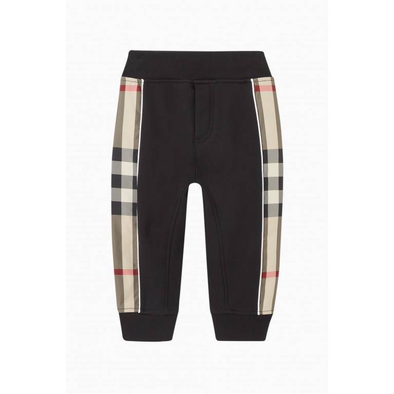 Burberry - Graham Side Checks Joggers in Cotton