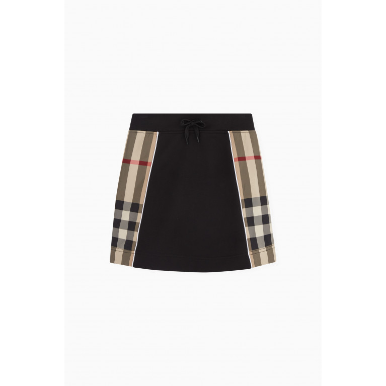 Burberry - Milly Side Checks Skirt in Cotton