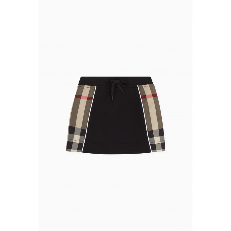 Burberry - Milly Side Checks Skirt in Cotton