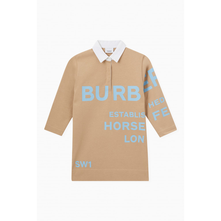 Burberry - Horseferry Print Long-sleeve Dress in Cotton