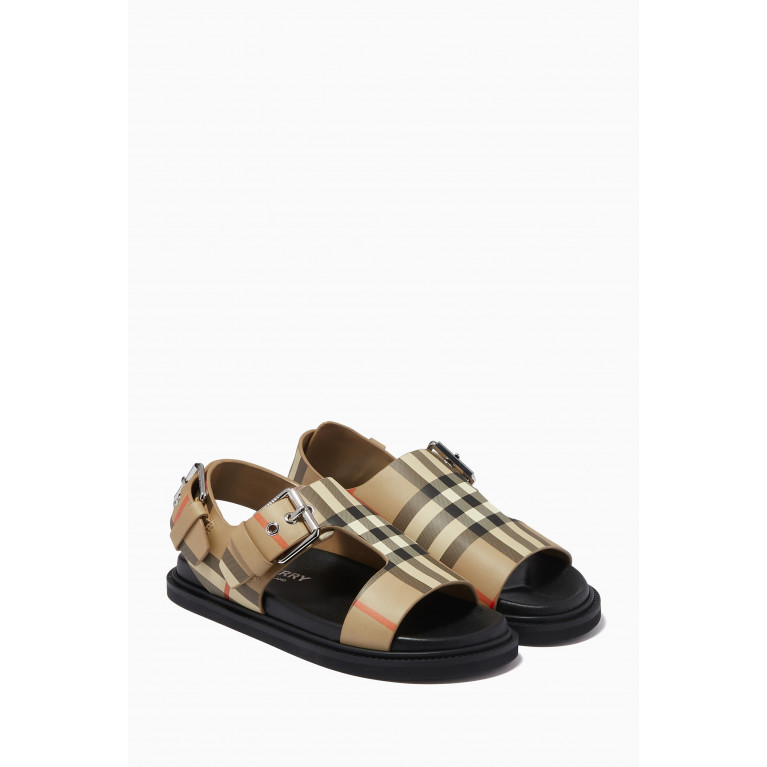 Burberry - Vintage Check Sandals in Leather