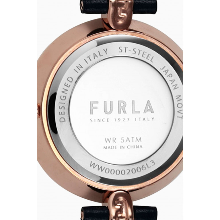 Furla - Logo Links Leather Quartz Watch, 28mm