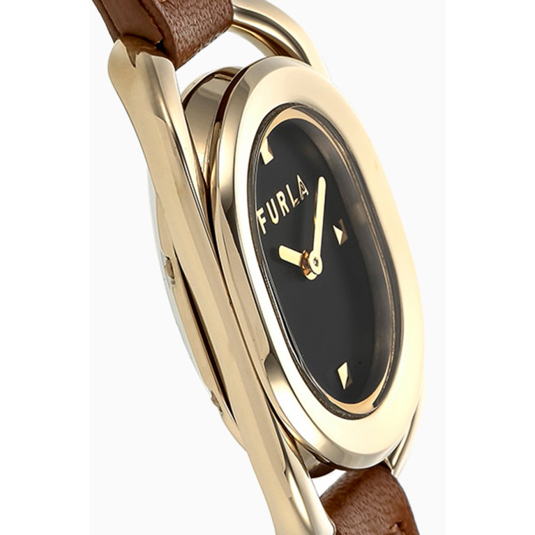 Furla - Studs Index Leather Quartz Watch, 24mm