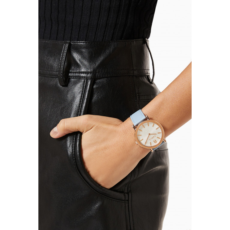 Furla - Minimal Shape Leather Quartz Watch, 32mm