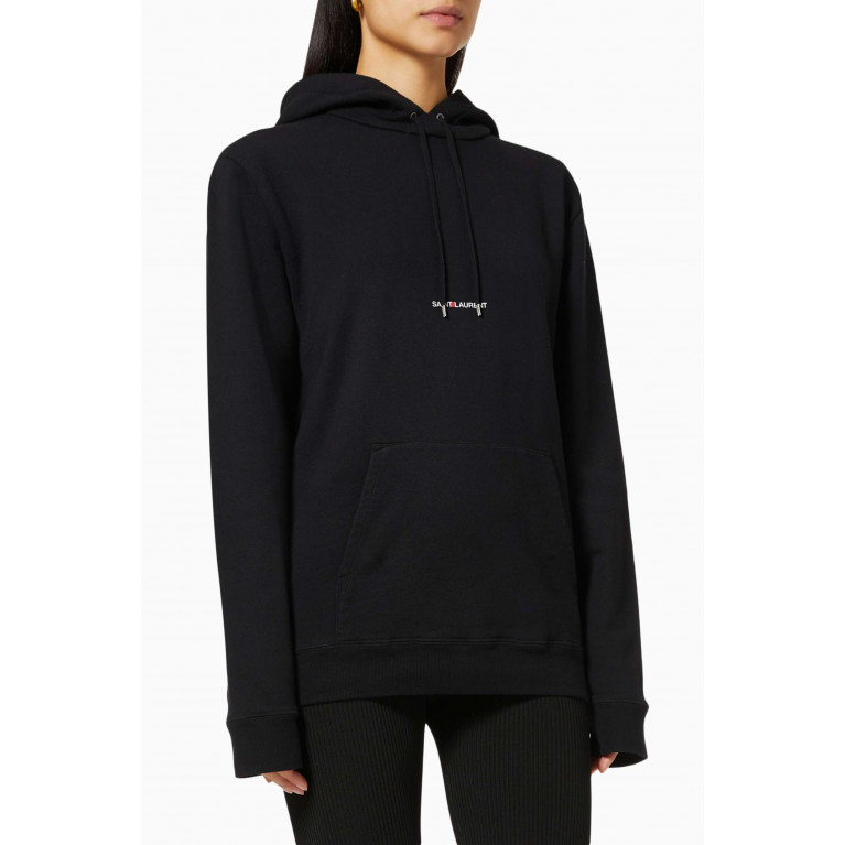 Saint Laurent - Rive Gauche Hoodie in Organic Cotton French Terry