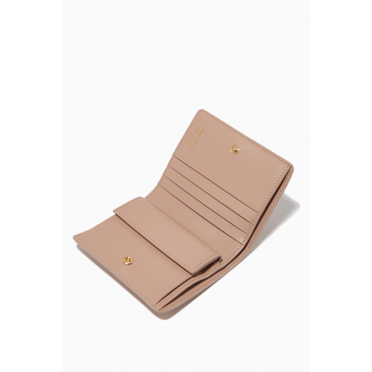 Miu Miu - Small Wallet in Croc-embossed Leather Neutral