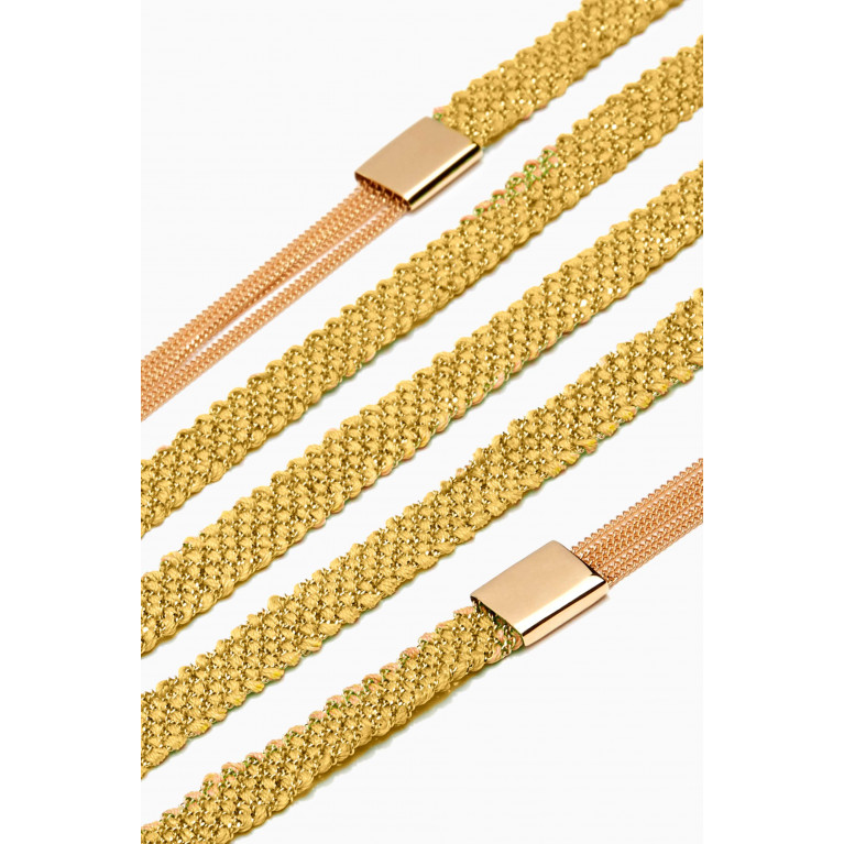 Samra - x Ounass Sukar Scarf Wrap Necklace in Silk & 18kt Yellow Gold Yellow