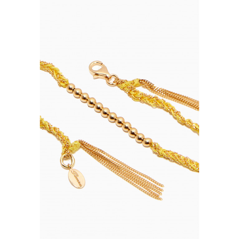 Samra - x Ounass Sukar Bracelet in Silk & 18kt Yellow Gold Yellow