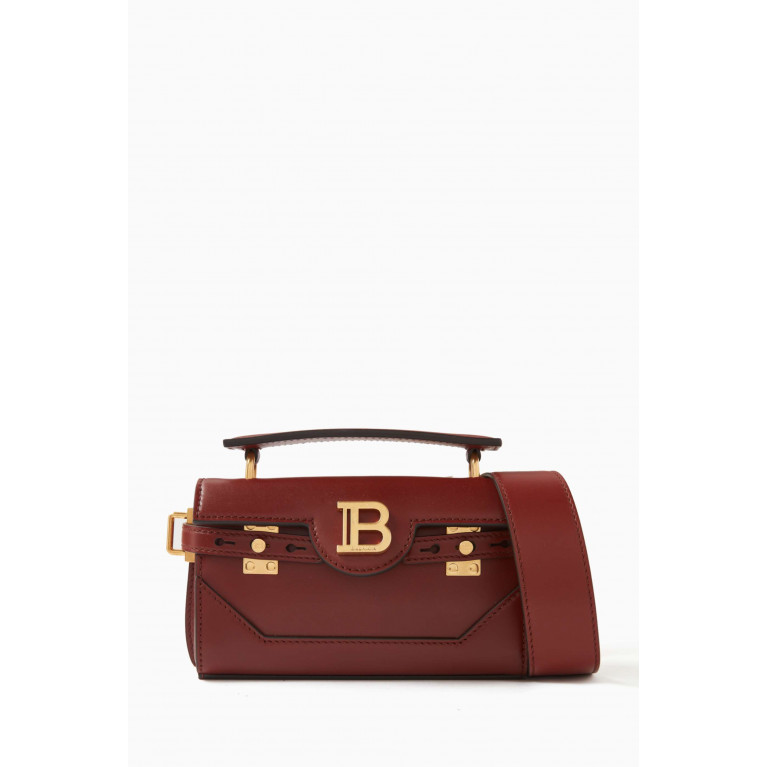 Balmain - B-Buzz 19 Baguette Bag in Smooth Leather Burgundy