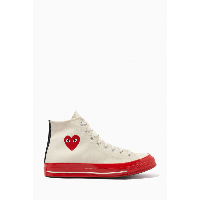 Comme des Garçons  - x Converse Chuck 70 High Top Sneakers in Canvas White