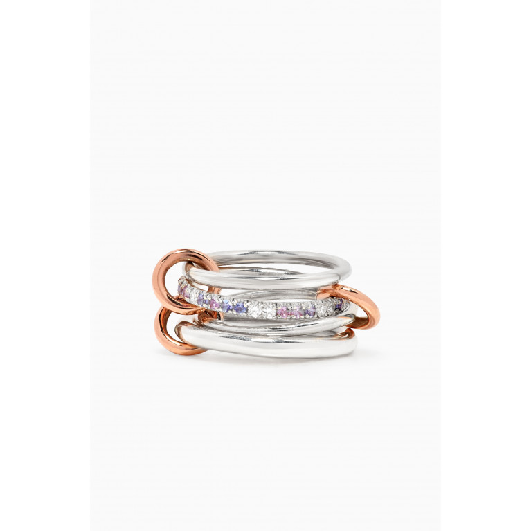 Spinelli Kilcollin - Nimbus Diamond Linked Rings in Sterling Silver