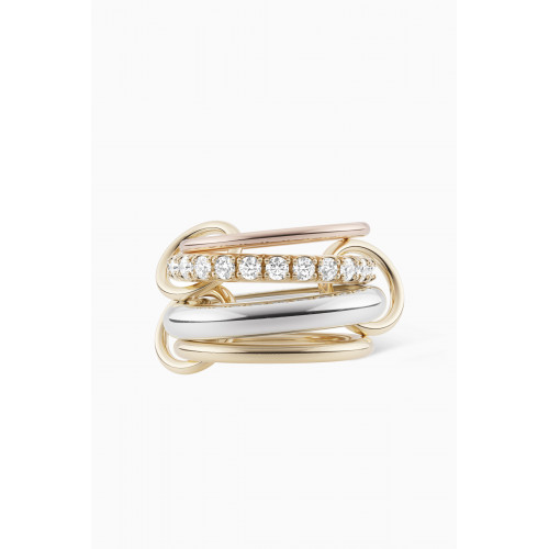 Spinelli Kilcollin - Janssen Diamond Pavé Linked Rings in 18kt Gold & Sterling Silver