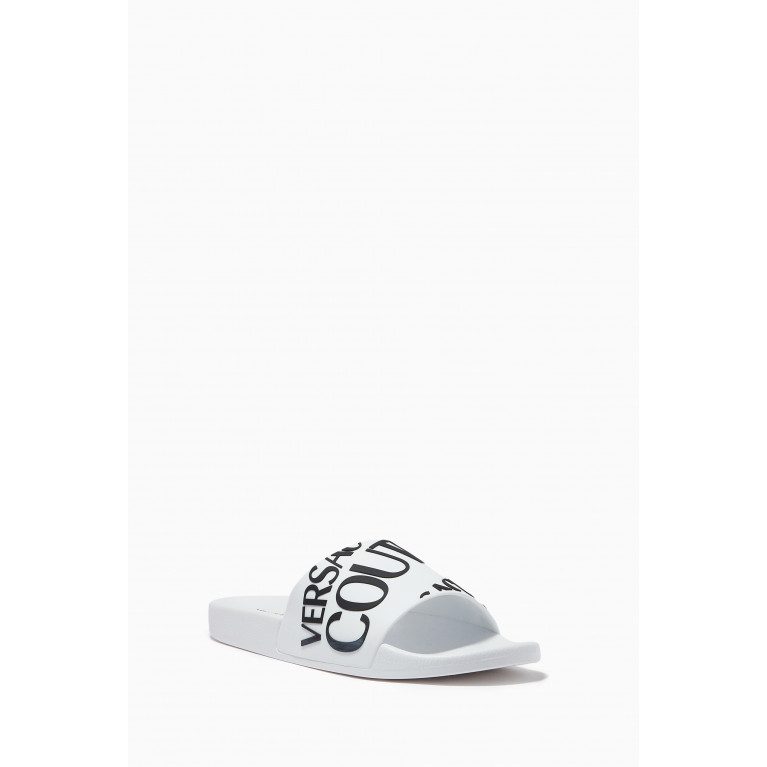 Versace Jeans Couture - Logo Slides in Rubber White