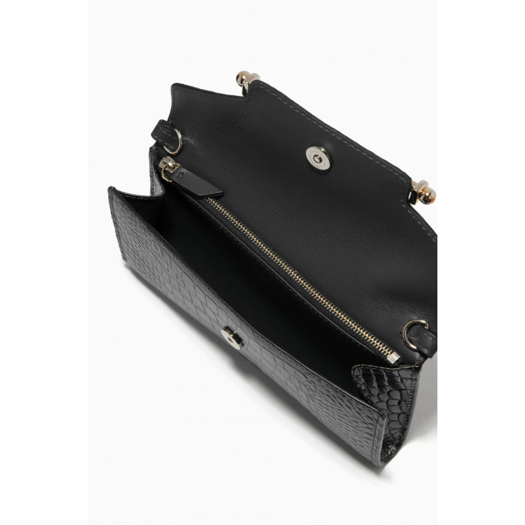 Strathberry - Multress Chain Wallet in Croc-embossed Leather