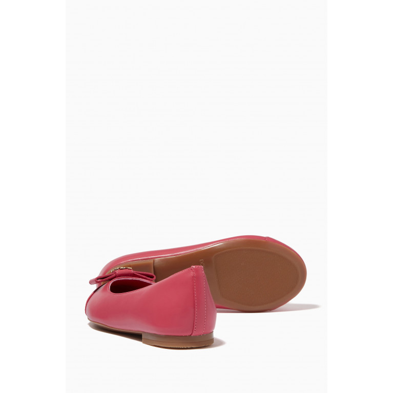 Dolce & Gabbana - Bow Detail Ballerina Flats in Leather