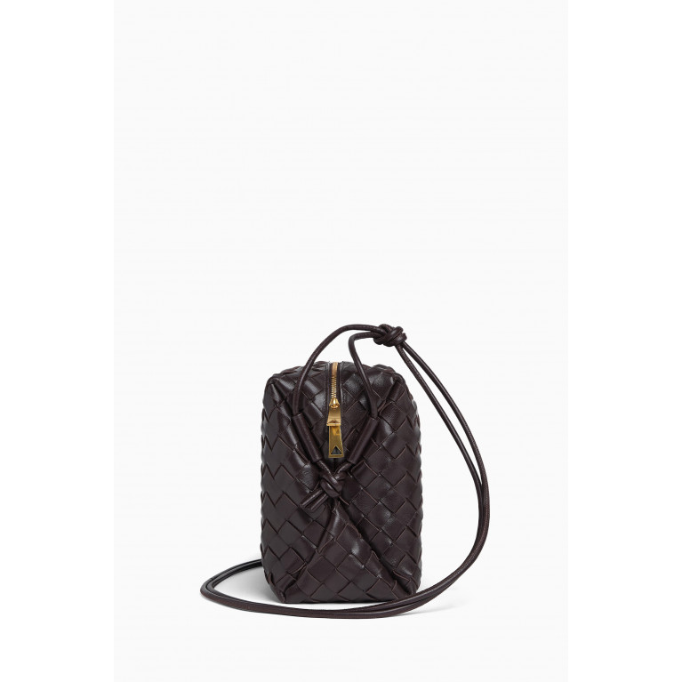 Bottega Veneta - Loop Small Crossbody Bag in Laminated Intrecciato Nappa