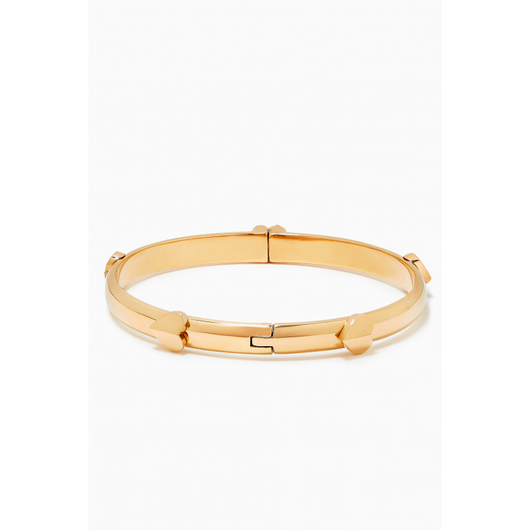 Kate Spade New York - Heartfelt Hinged Bangle in Plated Metal Gold