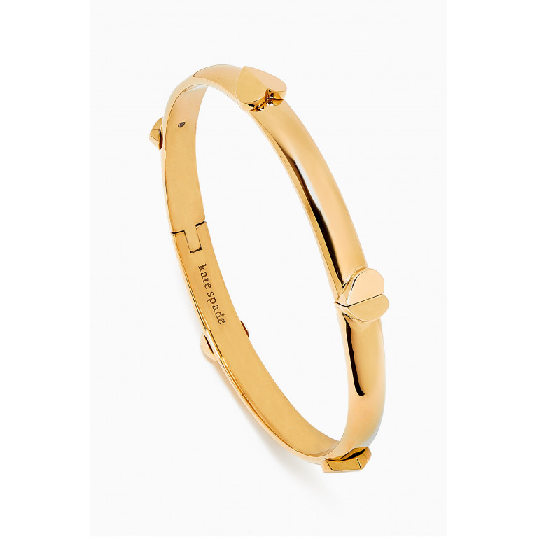 Kate Spade New York - Heartfelt Hinged Bangle in Plated Metal Gold