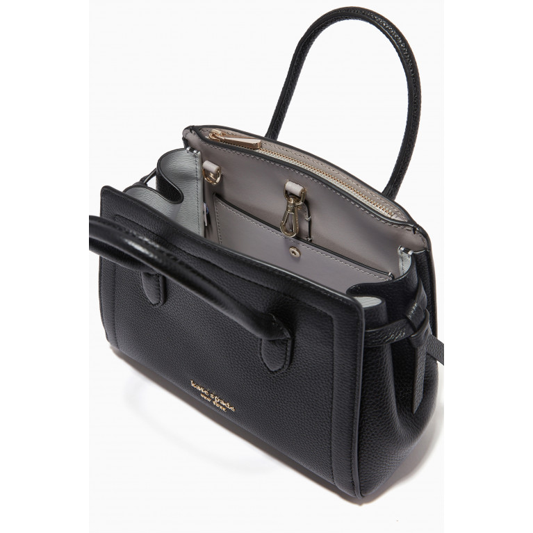 Kate Spade New York - Knott Mini Satchel Bag in Leather Black