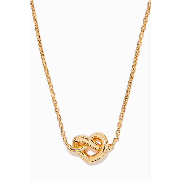 Kate Spade New York - Loves Me Knot Necklace in Gold Plating Gold
