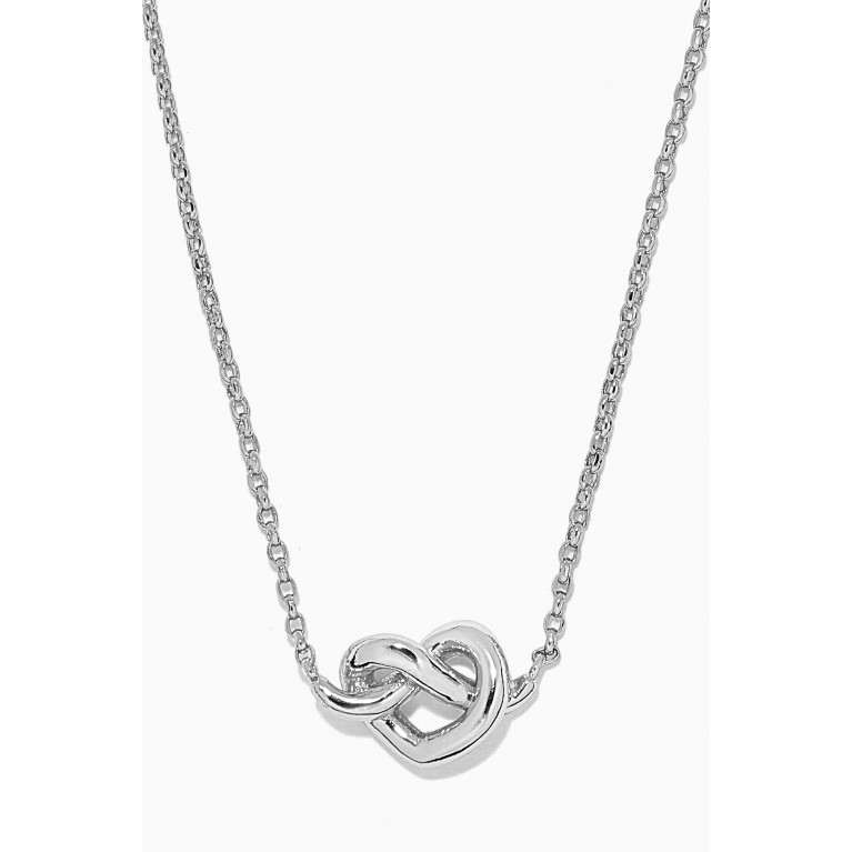 Kate Spade New York - Loves Me Knot Necklace in Silver Plating Silver