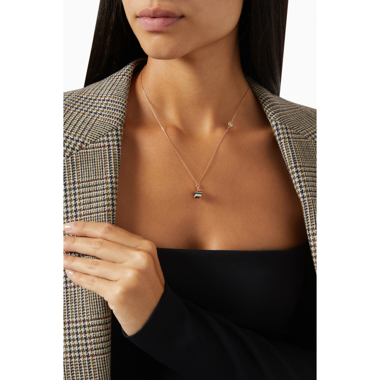 Marli - Cleo Rev National Day Diamond Pendant Necklace in 18kt Rose Gold