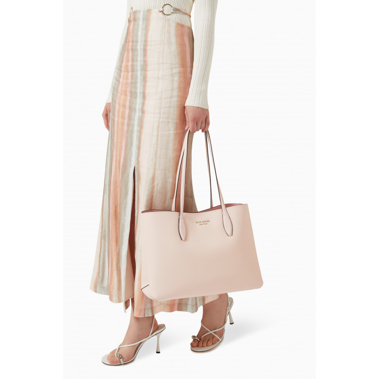 Kate Spade New York - All Day Tote Bag in Cross-grained Leather Pink
