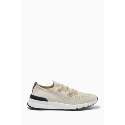 Brunello Cucinelli - Low Top Sneakers in Perforated Cotton Knit