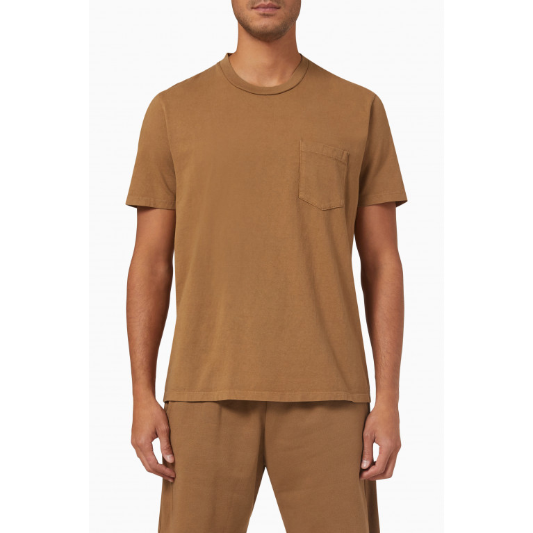 Les Tien - Classic Pocket T-shirt in Cotton Jersey Orange