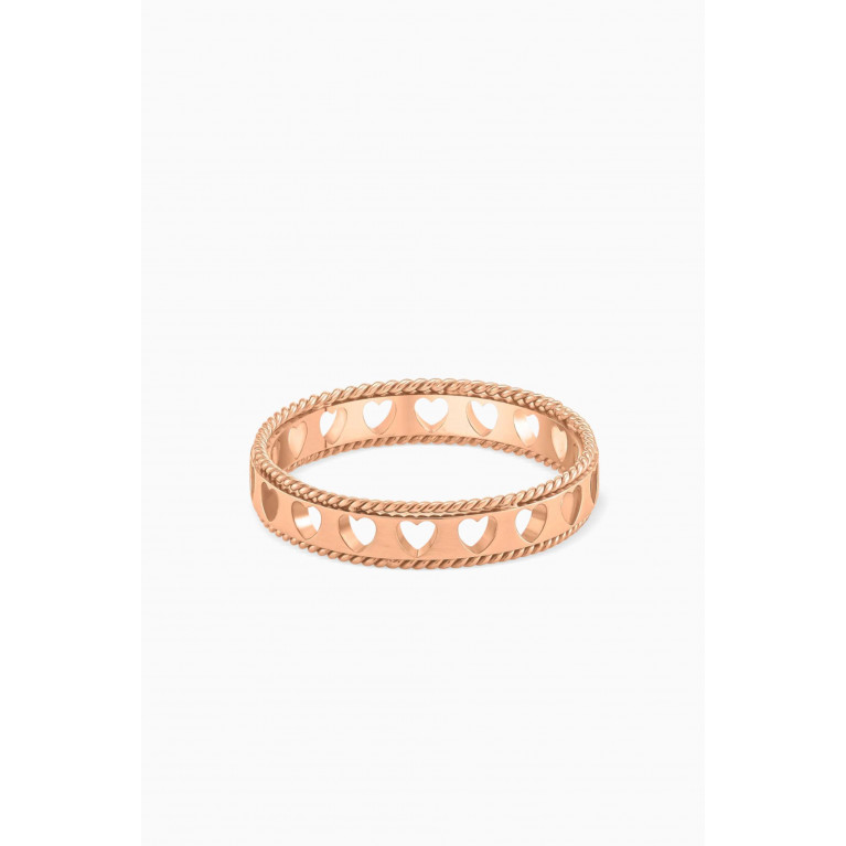 MKS Jewellery - Heart Compass Ring in 18kt Rose Gold Rose Gold