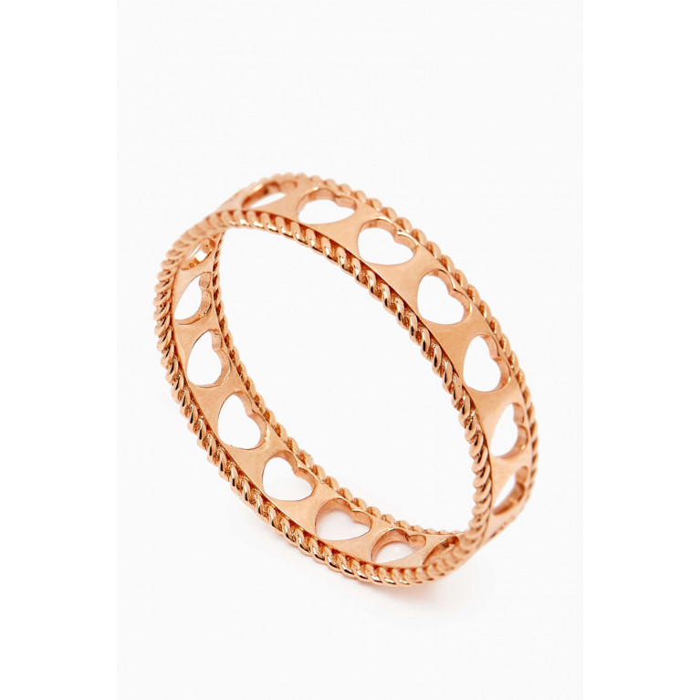 MKS Jewellery - Heart Compass Ring in 18kt Rose Gold Rose Gold