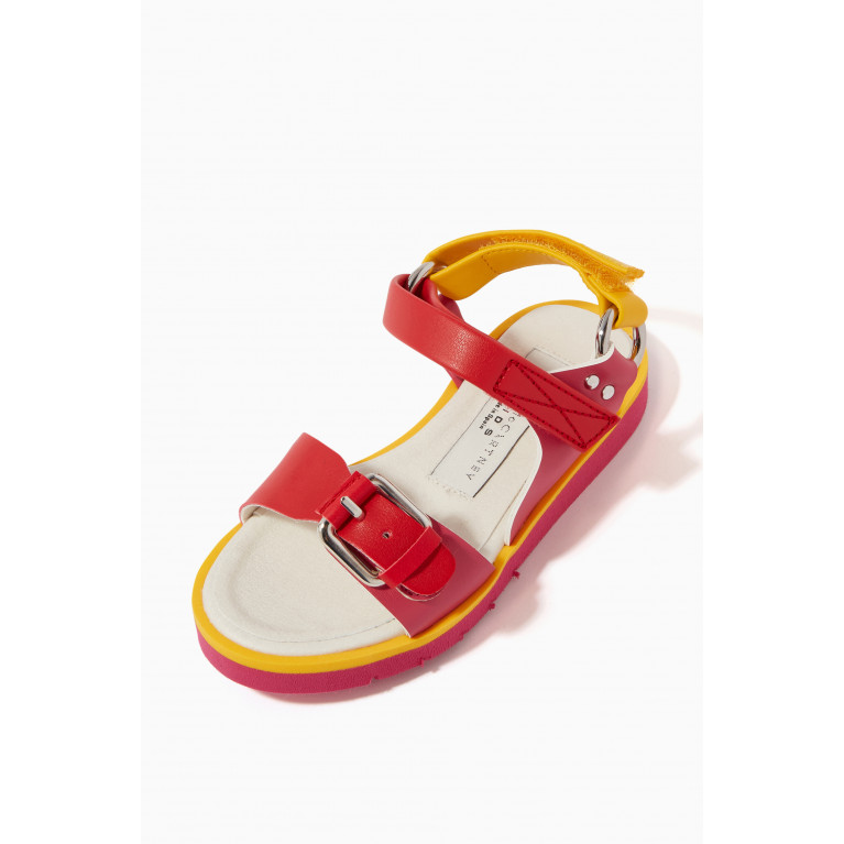 Stella McCartney - Two-Tone Buckle and Velcro Sandals