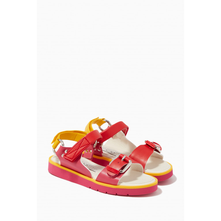 Stella McCartney - Two-Tone Buckle and Velcro Sandals