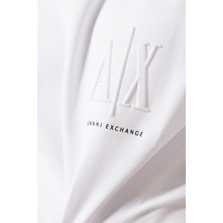 Armani Exchange - AX Embossed Logo T-shirt in Jersey White