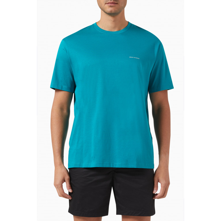 Armani Exchange - Logo T-shirt in Cotton Jersey Green