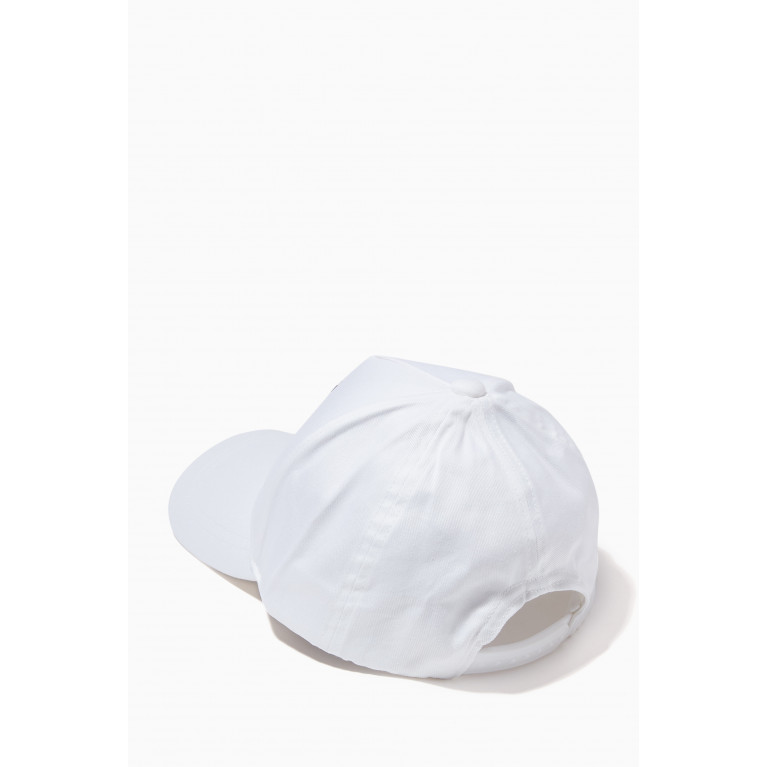 Armani - AX Icon Logo Baseball Cap in Cotton Gabardine White