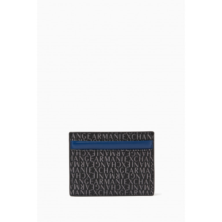 Armani - AX Repeat Card Holder in Logo Canvas